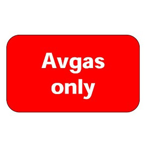 Naklejki AVGAS ONLY
