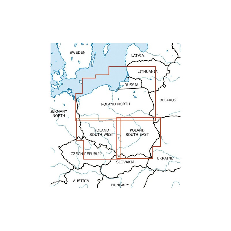 MAPA LOTNICZA Set  POLSKA  Rogers Data- 2025