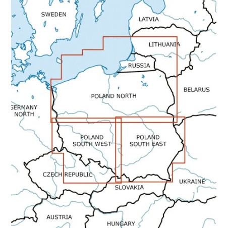 MAPA LOTNICZA Set  POLSKA  Rogers Data- 2025