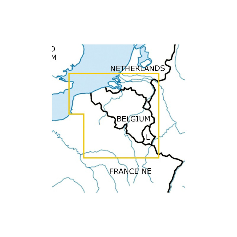 Mapa Belgien VFR ICAO 2025