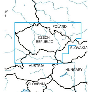 Mapa Czechy VFR ICAO 2025