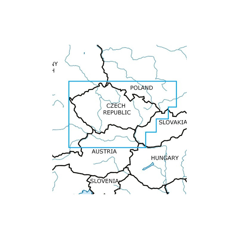 Mapa Czechy VFR ICAO 2025