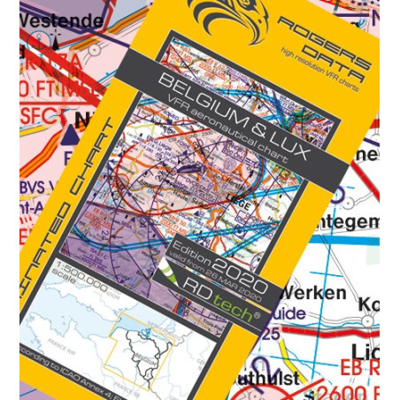 Mapa Belgien VFR ICAO 2025