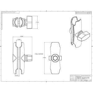 RAM MOUNT Connector 9 cm (B-Ball)