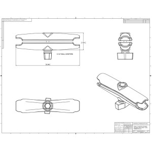 RAM MOUNT Connector 15 cm (B-Ball)