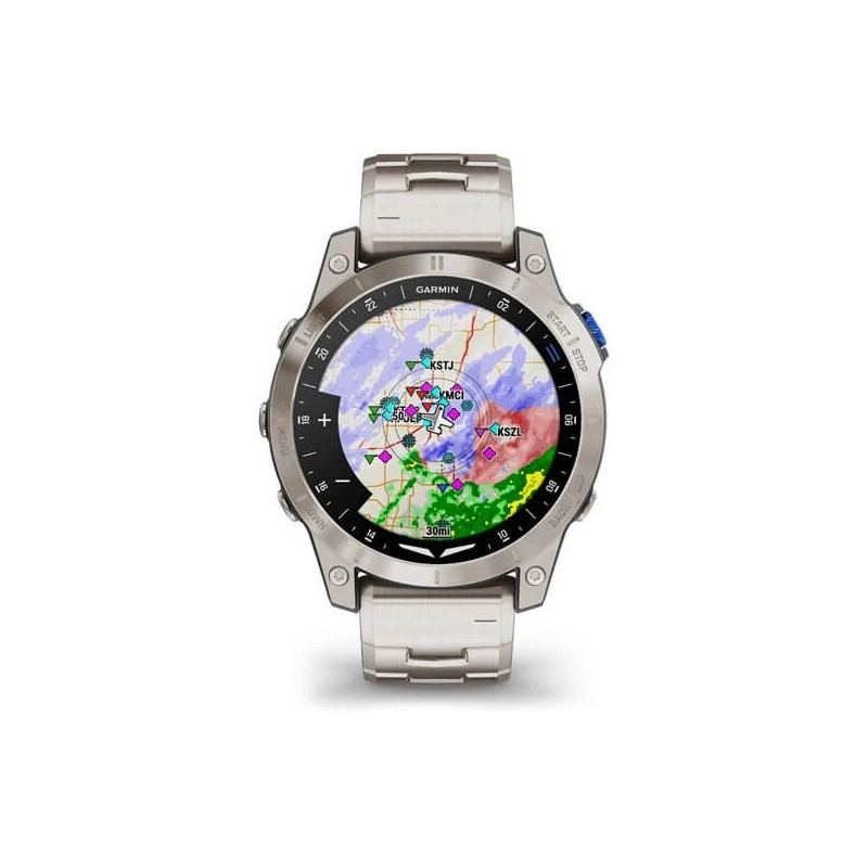 Garmin D2 Mach 1 Pilot Watch, Titanium Band