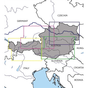 Mapa VFR Rogers Data Austria 1:200 000 4 arkusze 2025