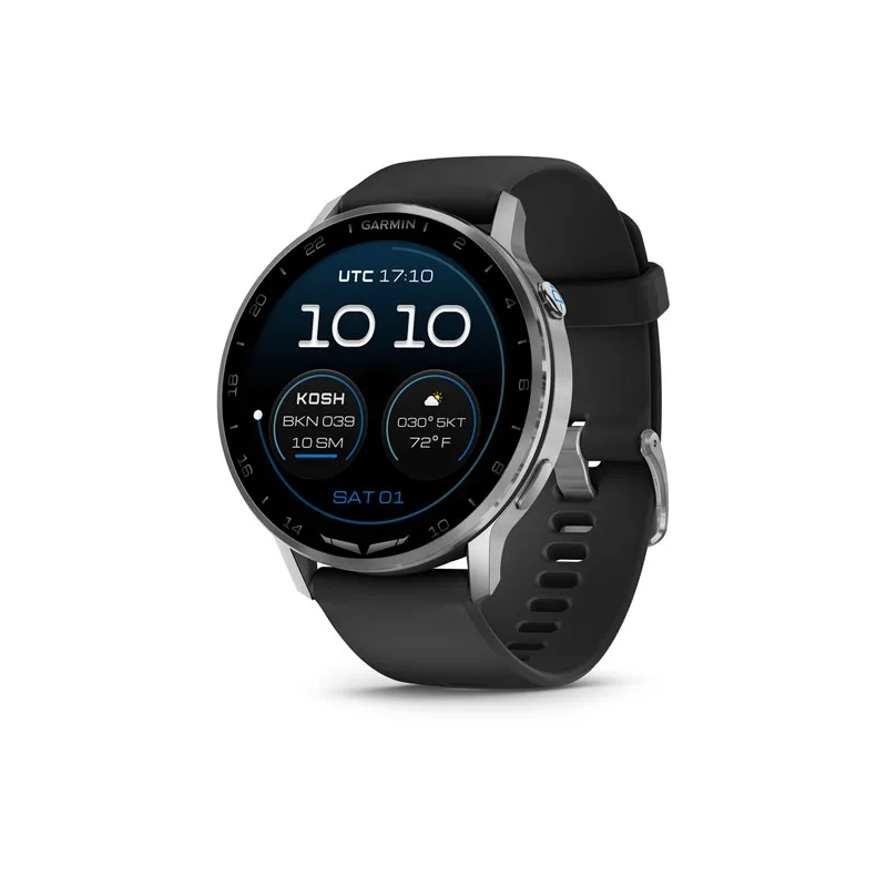 Zegarek pilot Garmin D2 Air X15, czarno-srebrny