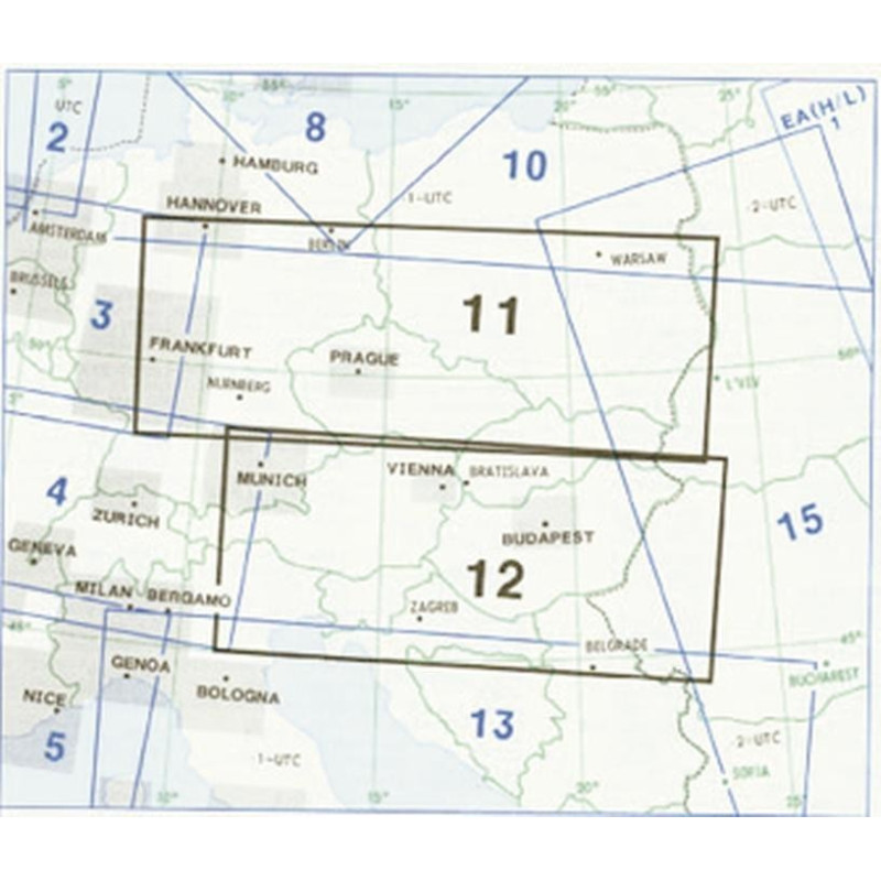 Enroute Chart E(LO)11/12 Polska, Austria